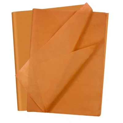 Afbeelding van 20 stuks gekleurd vloeipapier voor het inpakken van geschenken, zijdepapier knutselen, kunst, geschenkdozen en zakken, inpakvloeipapier, knutselen kinderen (bruin)
