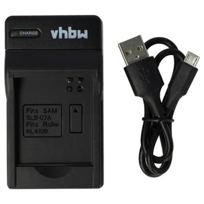 Afbeelding van Camera acculader compatibel met Rollei RL410B en Samsung SLB 07A 07B accu&#039;s VHBW
