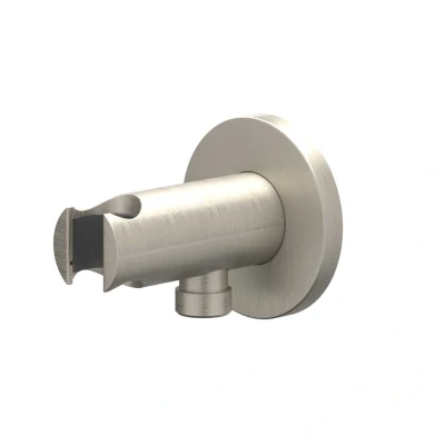 Afbeelding van IVY wandsteun met geïntegreerde wateruitlaat 1/2&quot; Geborsteld Nikkel PVD