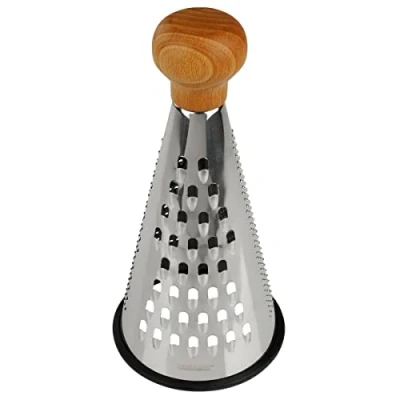 Afbeelding van Fackelmann 31036 RVS rasp, kaasrasp, groenterasp, FSC gecertificeerd houten handvat, roestvrij staal, 24 x 12 cm