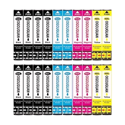 Afbeelding van OGOUGUAN Inktpatronen voor Epson 16 Multipack, compatibel met Workforce WF 2010, 2510, 2520, 2530, 2540, 2630, 2650, 2660, 2750, 2760 (20 stuks)