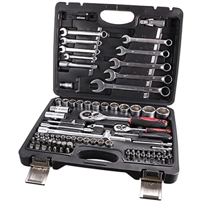 Afbeelding van SIXTOL TOOL set 82 Gola in koffer 1/4 inch &amp; 1/2 ratel metalen sluiting