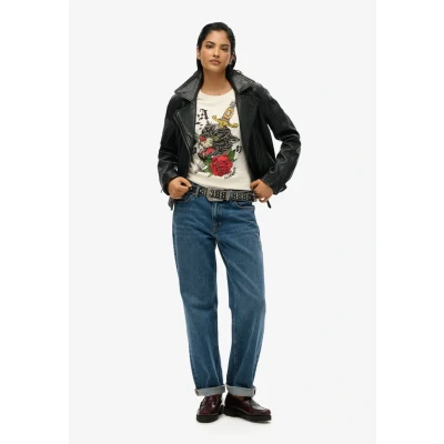 Afbeelding van Superdry Vrouwen Neo Trad Tattoo T shirt met Relaxte Pasvorm Wit Grootte: 38