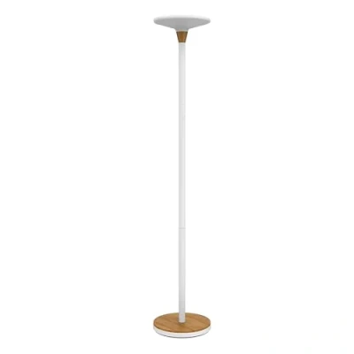 Afbeelding van UNILUX Baly LED vloerlamp wit/bamboe