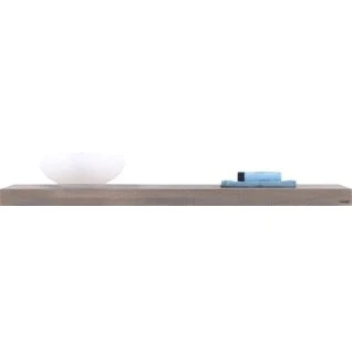 Afbeelding van LoooX Wooden Base eiken wastafelblad solo met ophanging Geborsteld RVS 140cm old grey