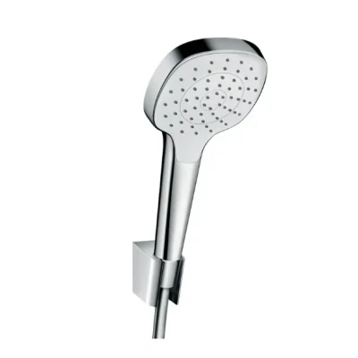 Afbeelding van Hansgrohe croma select e handdouche badset 110mm douchekop 1jet 1250mm doucheslang met douchehouder chroom wit 26424400