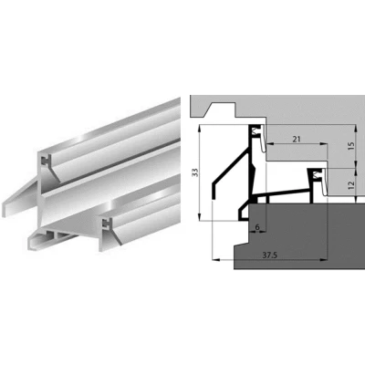 Afbeelding van Ellen Tochtprofiel opbouw aluminium anb 11