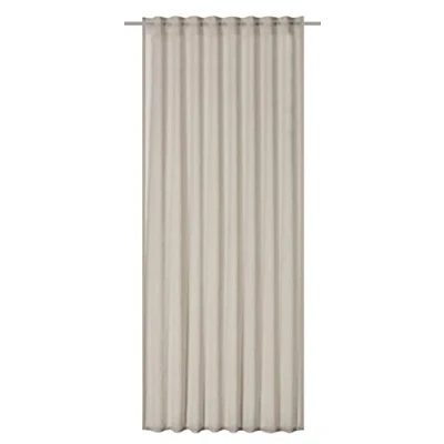 Afbeelding van Elbersdrucke gordijn met verborgen lussen Air 09 beige crème semi transparant 255x140cm 201821 voor de woonkamer slaapkamer keuken hal kinderkamer