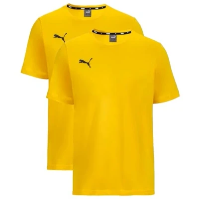 Afbeelding van PUMA TeamGOAL 23 Casuals Tee Jr T shirt voor jongens, Geel 2 pack, 116