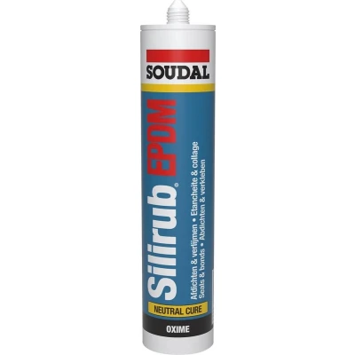Afbeelding van Soudal silirub epdm 310 ml, zwart, koker