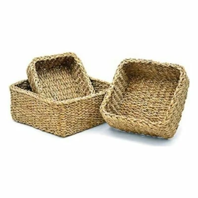 Afbeelding van Mandenset Bruin Zeealgen (6 Stuks)