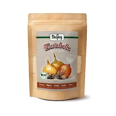 Afbeelding van Biojoy Biologisch Uien, gedroogd en gegranuleerd (250 g), Uienkorrels voor koken (Allium cepa)