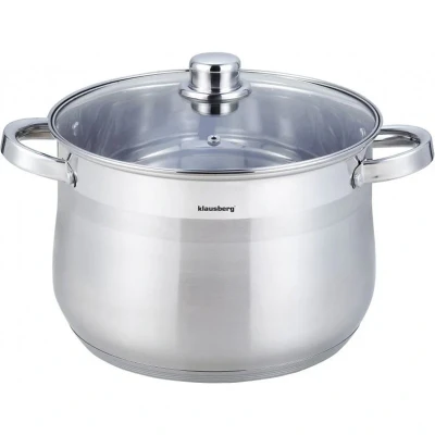Afbeelding van Klausberg 7167 soeppan met deksel 18.7L 32 cm RVS inductie alle warmtebronnen
