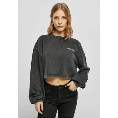 Afbeelding van Urban Classics Cropped Small Sweater, Dames, Maat: XL, Black