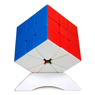 Afbeelding van FunnyGoo MoYu MoFangJiaoShi Cubing Classroom Meilong Square 1 MFSQ sq1 magische puzzel kubussen onregelmatige kubus twist speelgoed met een Stand (Stickerless)