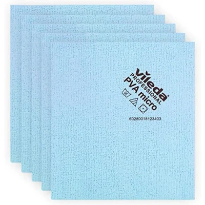 Afbeelding van Vileda microvezeldoek, PVA micro, 38 x 35 cm, 5 stuks, polyester, blauw