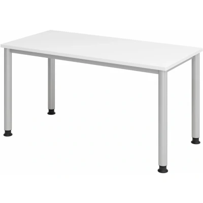 Afbeelding van HILO 614 S Bureau Tafelhoogte I In hoogte verstelbaar 140 x 67 Wit/Zilver