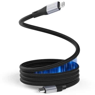 Afbeelding van Magtame Magnetische USB C naar Lightning kabel, 1,5 m, MFi gecertificeerde USBC gevlochten, i Phone snellaadkabel voor 14 13 12 11 Pro Max XR XS X 8 Plus SE