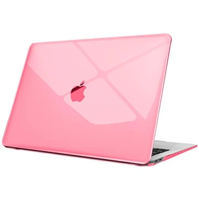 Afbeelding van Fintie Hoes Compatibel met MacBook Air 13 A2337 M1/A2179/A1932 (2018 2020 Laat los), Hoogwaardige Beschermhoes Snap Case 13&quot; Retina Display Touch ID, Roze (Clear)