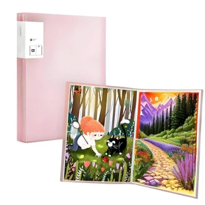 Afbeelding van Diamond Painting Storage Presentation Book, A3 Art Protectorors Portfolio Clear map met 40 Pockets Cover voor diamant schilderijen 30 x 40cm of kleiner