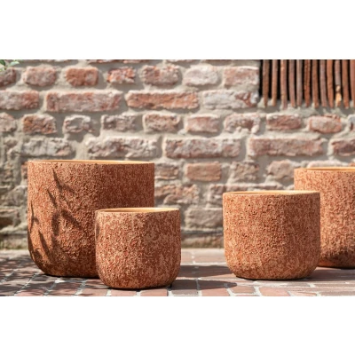 Afbeelding van J Line bloempot Ruw keramiek teracotta large Ø 22.00 cm