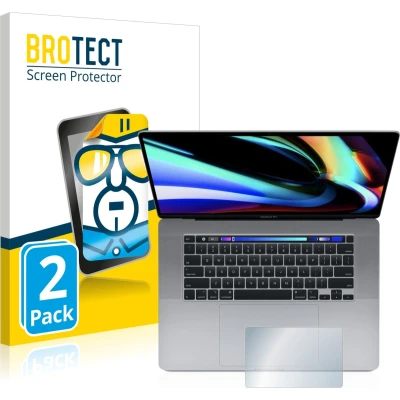 Afbeelding van BROTECT Screenprotector voor Apple MacBook Pro 16&quot; 2019 (Touch Trackpad) Folie Beschermfolie transparant (2 Stuks)