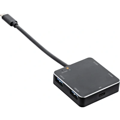 Afbeelding van InLine USB C hub (USB C, 5 Havens), Docking station + hub, Zwart