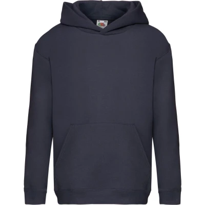 Afbeelding van Fruit Of The Loom Kinder Unisex Premium 70/30 Sweatshirt met Capuchon / Hoodie (Donker Marine)