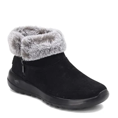 Afbeelding van Skechers On The Go Joy Savvy 144003 BKGY, Vrouwen, Zwart, Laarzen,Sneeuw laarzen, maat: 36