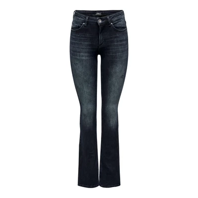 Afbeelding van ONLY Onlblush LIFE MID Bootcut jeans, Dames, Maat: Lx30, Blue black denim