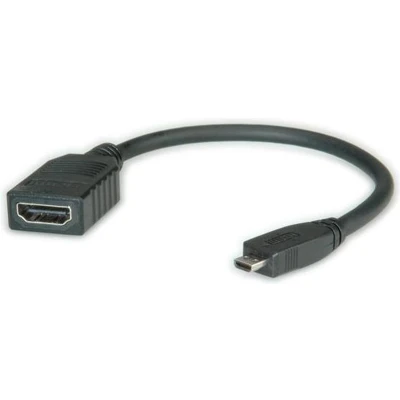 Afbeelding van VALUE HDMI High Speed Kabel met Ethernet, F Micro M, 0,15 m
