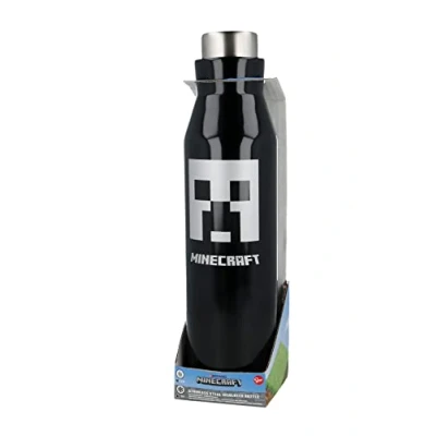 Afbeelding van 580 ml roestvrijstalen thermo herbruikbare fles Minecraft