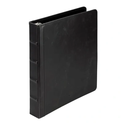 Afbeelding van Samsill Vintage 1 Inch 3 Ring Professionele Binder Organizer/Houdt 8,5&quot; x 11&quot; Vellen en Sheet Protectors/Planner Binder/Boek Binder/Look and Feel van Zwart Antiek Leer
