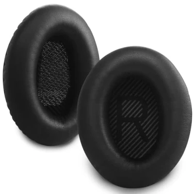 Afbeelding van QC35 Oorkussens Vervanging Compatibel met Bose QuietComfort 35 SoundTrue II Over Ear Hoofdtelefoon Comfort Memory Foam (zwart)