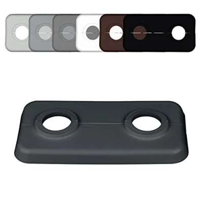 Afbeelding van Dubbele rozetten voor verwarmingsbuis, kleuren en maten, 2 delig, verwarming, buisafdekking, afdekrozetten van radiatoren, polypropyleen in speciale (16 mm, RAL 7016)