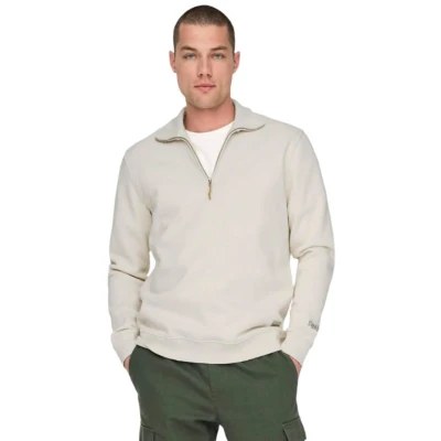 Afbeelding van ONLY&amp;SONS ONSRILEY REG 1/4 ZIP HIGH NECK SWT VD Heren Sweaters