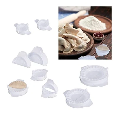 Afbeelding van Relaxdays Dumpling maker set 9 stuks raviolimaker ravioli uitsteker raviolivorm