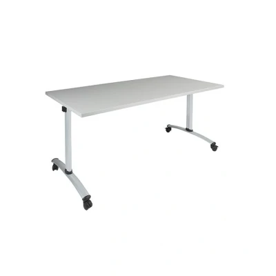 Afbeelding van Verrijdbare klaptafel Perudo breed 160CM diep 80CM bladkleur Wit framekleur Zwart (RAL9005)