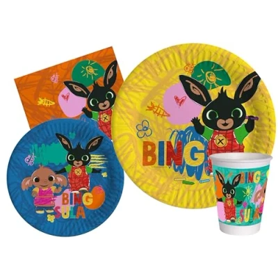 Afbeelding van Ciao AZ046 Bing Party Table Kit (borden, kopjes, servetten), meerkleurig, 24 personen