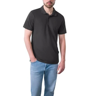 Afbeelding van Men&#039;s Heavy Performance Polo met korte mouwen Dark Grey 4XL