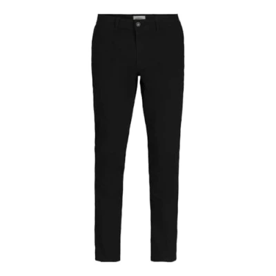Afbeelding van JJ REBEL Jrebmichael Slim Sharp Noos Chino broek voor heren, zwart, 34W / 36L