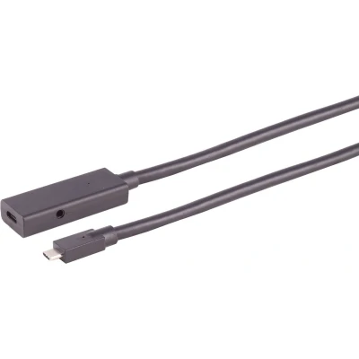 Afbeelding van Actieve USB C Verlengkabel 3.2 Gen 2 3 meter Zwart