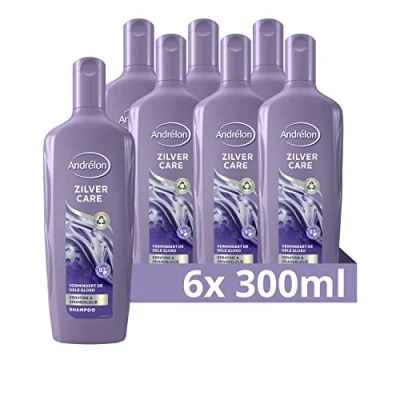 Afbeelding van Andrélon Zilver Care shampoo 6 x 300 ml voordeelverpakking