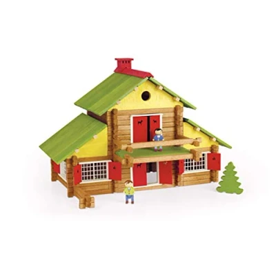 Afbeelding van Jeujura Houten constructie Chalet Toy In koffer (240 stuks)