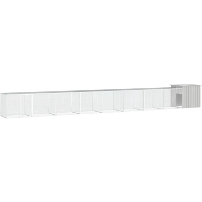 Afbeelding van vidaXL Kippenhok 900x91x100 cm gegalvaniseerd staal grijs
