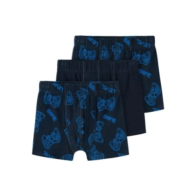 Afbeelding van NAME IT MINI boxershort NMMTIGHTS set van 3 donkerblauw/blauw