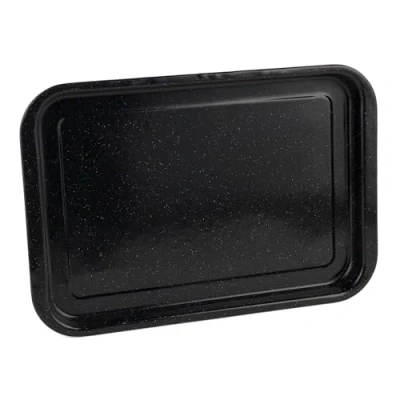 Afbeelding van Russell Hobbs 38 cm bakplaat niet klevend taal met coating van Vitreous Enamel, gemakkelijk schoon, oven veilig, platte grote tray, voor roosteren, bakken, koekjes, groenten, chips, sterk en duurzaam