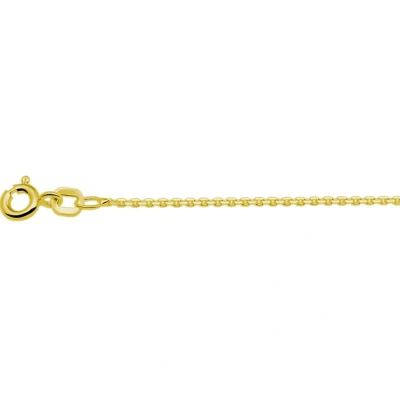 Afbeelding van Collier Anker Gediamanteerd 1,1 Mm 3 Micron Zilver Verguld (Geel)