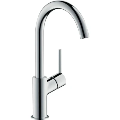 Afbeelding van hansgrohe Talis ééngreeps wastafelmengkraan 210 draaibare uitloop en Push Open afvoer chroom
