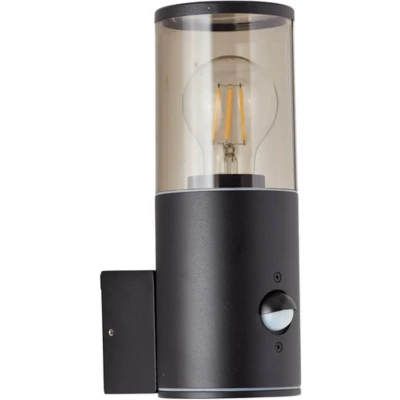 Afbeelding van Brilliant Leuchten Wandlamp voor buiten Sergioro Wandbuitenlamp bewegingsmelder matzwart (1 stuk)